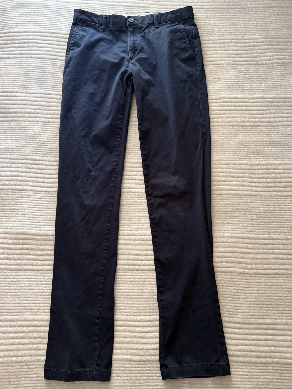 Goodthreads Mens Slim Fit Chino Pants 32x36 Navy Blue Stretch Cotton Casual